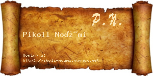 Pikoli Noémi névjegykártya